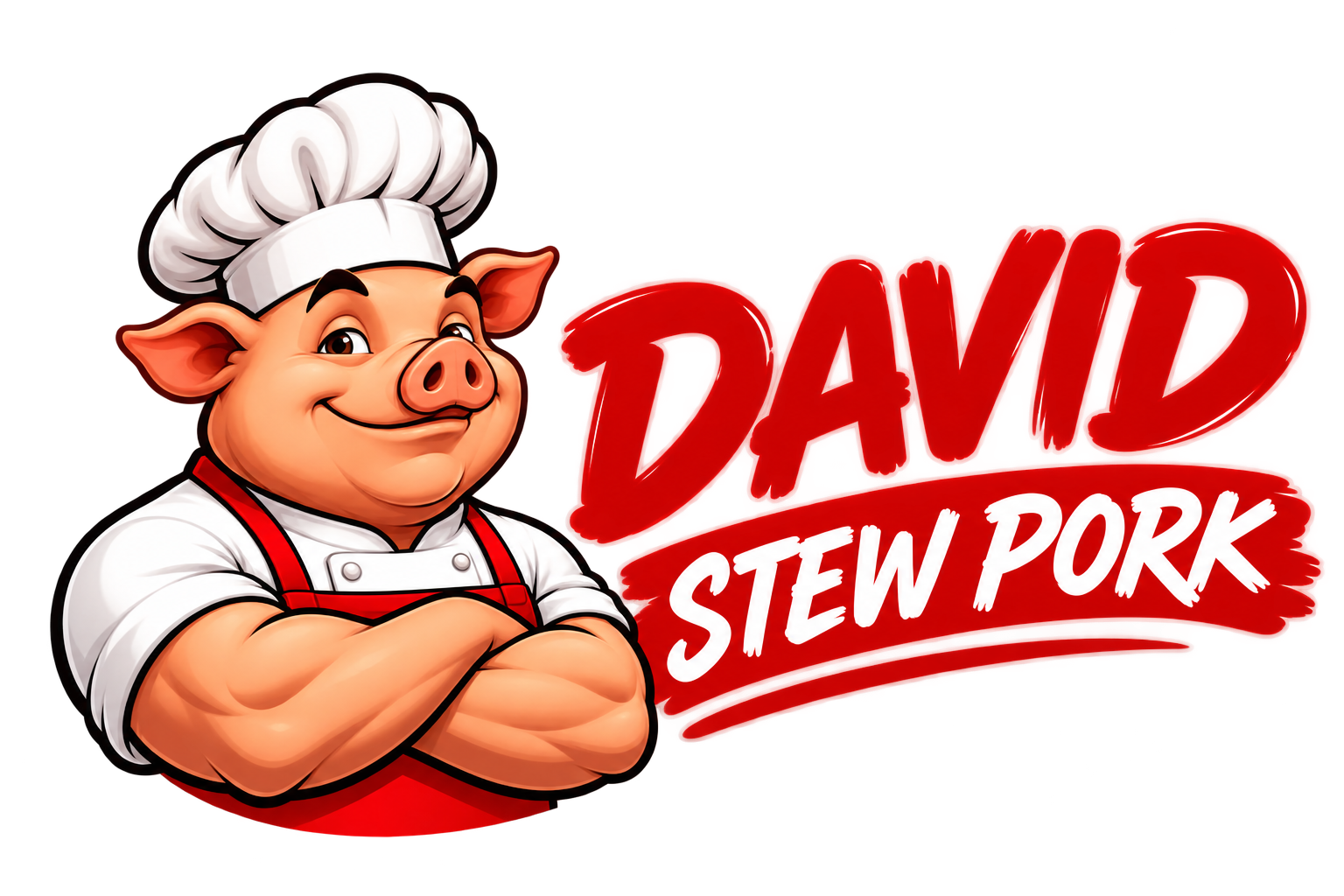 David Stew Pork pig chef mascot